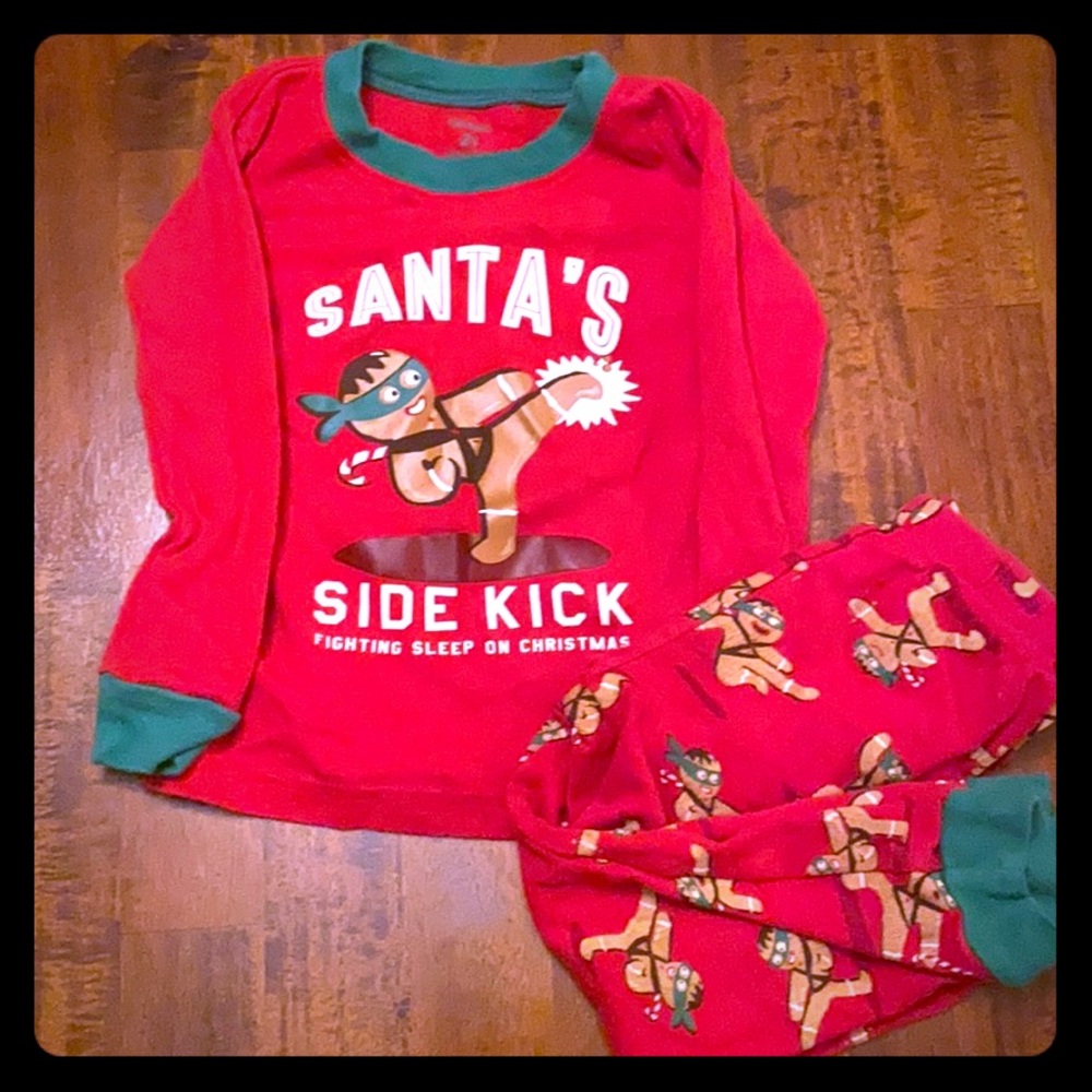 2T Carter’s Christmas cookie ninja pajamas